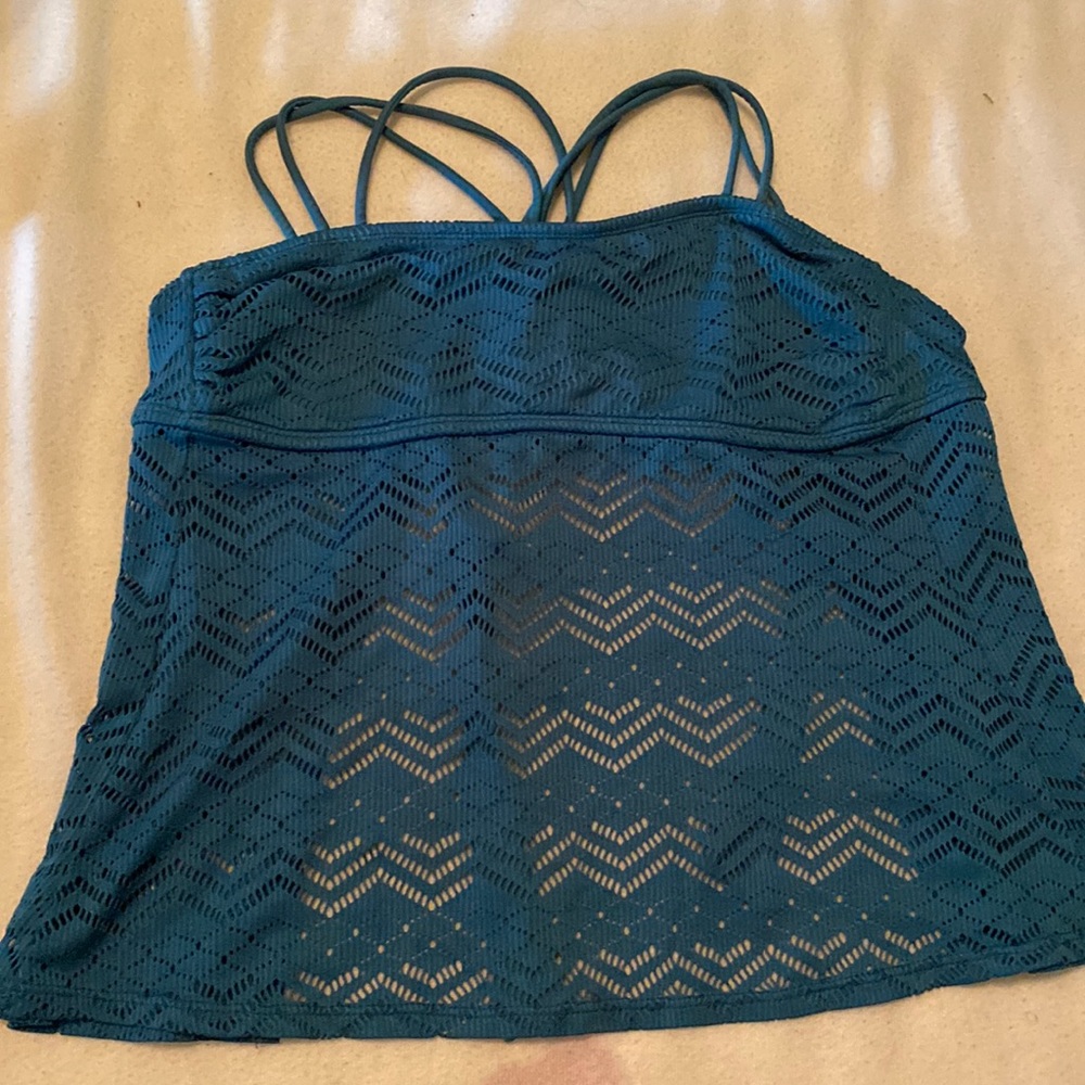 SO Clothing Green Bathing Suit Top